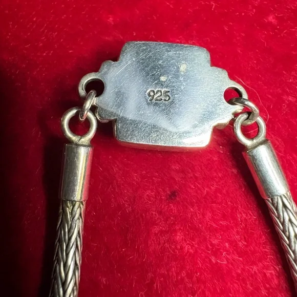 Bracelet 925 Sterling Silver Peridot Gemstone Toggle Clasp - Picture 4 of 8